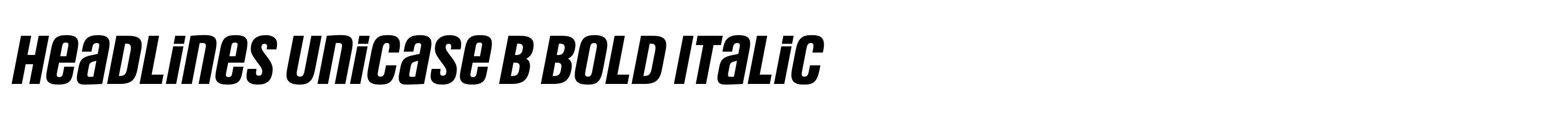Headlines Unicase B Bold Italic